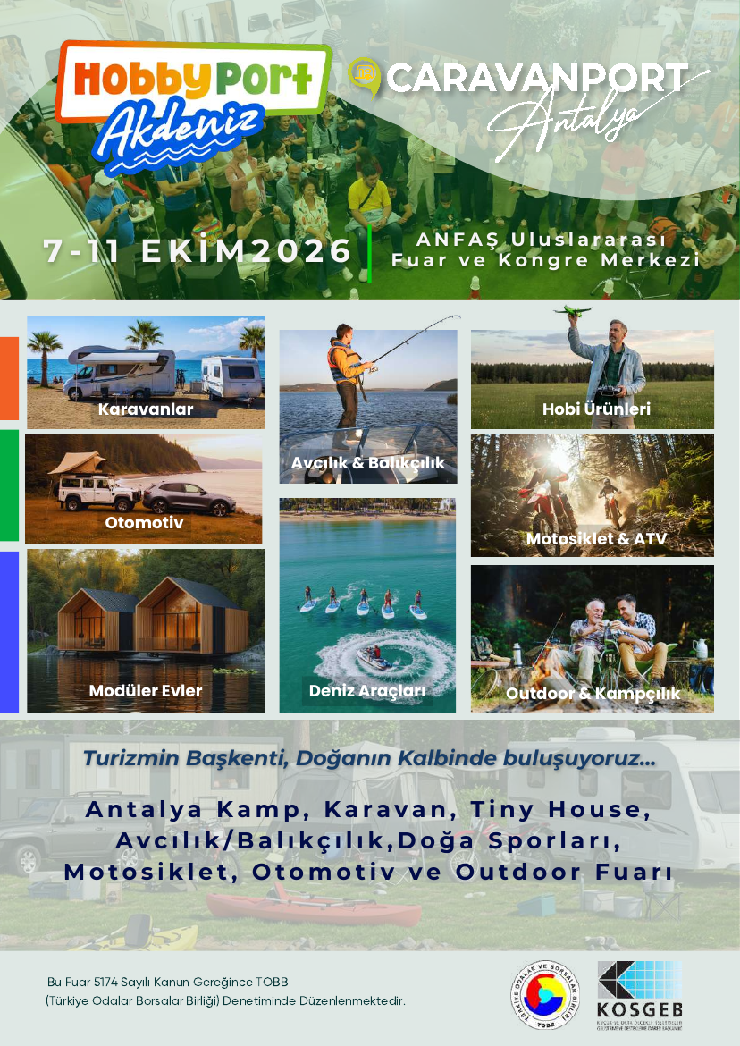 HobbyPort Akdeniz ve CaravanPort Antalya 2026 broşür kapağı